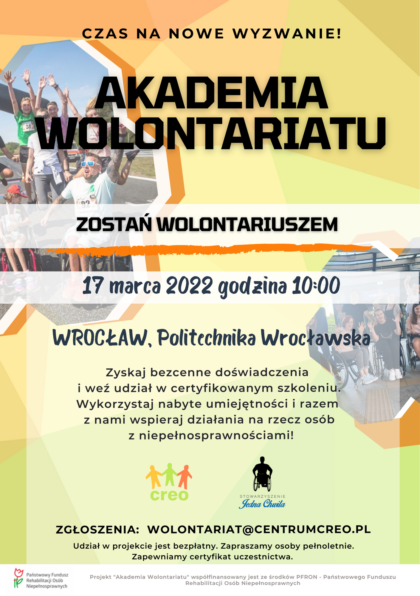 Plakat Akademii Wolontariatu